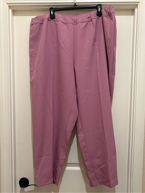 Plus Size Wide Leg Bend Over Pants Mauve Orchid 30WP